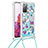 Funda Silicona Carcasa Goma Bling-Bling con Acollador Cordon Lanyard S02 para Samsung Galaxy S20 FE (2022) 5G