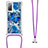 Funda Silicona Carcasa Goma Bling-Bling con Acollador Cordon Lanyard S02 para Samsung Galaxy S20 FE (2022) 5G