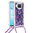 Funda Silicona Carcasa Goma Bling-Bling con Acollador Cordon Lanyard S02 para Xiaomi Mi 10i 5G