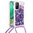 Funda Silicona Carcasa Goma Bling-Bling con Acollador Cordon Lanyard S02 para Xiaomi Mi 10T 5G