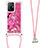 Funda Silicona Carcasa Goma Bling-Bling con Acollador Cordon Lanyard S02 para Xiaomi Mi 11T Pro 5G