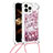 Funda Silicona Carcasa Goma Bling-Bling con Acollador Cordon Lanyard S03 para Apple iPhone 13 Pro Max