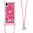 Funda Silicona Carcasa Goma Bling-Bling con Acollador Cordon Lanyard S03 para Samsung Galaxy A01 Core