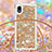 Funda Silicona Carcasa Goma Bling-Bling con Acollador Cordon Lanyard S03 para Samsung Galaxy A01 Core