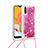 Funda Silicona Carcasa Goma Bling-Bling con Acollador Cordon Lanyard S03 para Samsung Galaxy A01 SM-A015