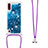 Funda Silicona Carcasa Goma Bling-Bling con Acollador Cordon Lanyard S03 para Samsung Galaxy A01 SM-A015