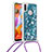 Funda Silicona Carcasa Goma Bling-Bling con Acollador Cordon Lanyard S03 para Samsung Galaxy A11