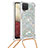 Funda Silicona Carcasa Goma Bling-Bling con Acollador Cordon Lanyard S03 para Samsung Galaxy A12 Nacho