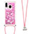 Funda Silicona Carcasa Goma Bling-Bling con Acollador Cordon Lanyard S03 para Samsung Galaxy A20e