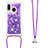 Funda Silicona Carcasa Goma Bling-Bling con Acollador Cordon Lanyard S03 para Samsung Galaxy A20e