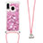 Funda Silicona Carcasa Goma Bling-Bling con Acollador Cordon Lanyard S03 para Samsung Galaxy A20e