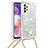 Funda Silicona Carcasa Goma Bling-Bling con Acollador Cordon Lanyard S03 para Samsung Galaxy A23 5G