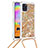 Funda Silicona Carcasa Goma Bling-Bling con Acollador Cordon Lanyard S03 para Samsung Galaxy A31