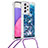 Funda Silicona Carcasa Goma Bling-Bling con Acollador Cordon Lanyard S03 para Samsung Galaxy A33 5G