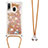 Funda Silicona Carcasa Goma Bling-Bling con Acollador Cordon Lanyard S03 para Samsung Galaxy A40