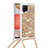 Funda Silicona Carcasa Goma Bling-Bling con Acollador Cordon Lanyard S03 para Samsung Galaxy A42 5G