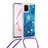 Funda Silicona Carcasa Goma Bling-Bling con Acollador Cordon Lanyard S03 para Samsung Galaxy A81