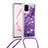 Funda Silicona Carcasa Goma Bling-Bling con Acollador Cordon Lanyard S03 para Samsung Galaxy A81