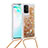 Funda Silicona Carcasa Goma Bling-Bling con Acollador Cordon Lanyard S03 para Samsung Galaxy A91