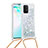 Funda Silicona Carcasa Goma Bling-Bling con Acollador Cordon Lanyard S03 para Samsung Galaxy A91