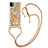 Funda Silicona Carcasa Goma Bling-Bling con Acollador Cordon Lanyard S03 para Samsung Galaxy F42 5G