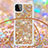 Funda Silicona Carcasa Goma Bling-Bling con Acollador Cordon Lanyard S03 para Samsung Galaxy F42 5G