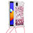 Funda Silicona Carcasa Goma Bling-Bling con Acollador Cordon Lanyard S03 para Samsung Galaxy M01 Core