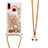 Funda Silicona Carcasa Goma Bling-Bling con Acollador Cordon Lanyard S03 para Samsung Galaxy M01s