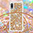 Funda Silicona Carcasa Goma Bling-Bling con Acollador Cordon Lanyard S03 para Samsung Galaxy M02