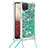 Funda Silicona Carcasa Goma Bling-Bling con Acollador Cordon Lanyard S03 para Samsung Galaxy M12