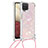 Funda Silicona Carcasa Goma Bling-Bling con Acollador Cordon Lanyard S03 para Samsung Galaxy M12