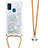 Funda Silicona Carcasa Goma Bling-Bling con Acollador Cordon Lanyard S03 para Samsung Galaxy M21