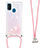 Funda Silicona Carcasa Goma Bling-Bling con Acollador Cordon Lanyard S03 para Samsung Galaxy M21