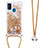 Funda Silicona Carcasa Goma Bling-Bling con Acollador Cordon Lanyard S03 para Samsung Galaxy M21