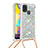 Funda Silicona Carcasa Goma Bling-Bling con Acollador Cordon Lanyard S03 para Samsung Galaxy M31