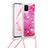 Funda Silicona Carcasa Goma Bling-Bling con Acollador Cordon Lanyard S03 para Samsung Galaxy M60s