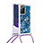 Funda Silicona Carcasa Goma Bling-Bling con Acollador Cordon Lanyard S03 para Samsung Galaxy Note 20 Ultra 5G