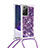 Funda Silicona Carcasa Goma Bling-Bling con Acollador Cordon Lanyard S03 para Samsung Galaxy Note 20 Ultra 5G