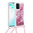 Funda Silicona Carcasa Goma Bling-Bling con Acollador Cordon Lanyard S03 para Samsung Galaxy S10 Lite