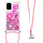 Funda Silicona Carcasa Goma Bling-Bling con Acollador Cordon Lanyard S03 para Samsung Galaxy S20