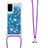 Funda Silicona Carcasa Goma Bling-Bling con Acollador Cordon Lanyard S03 para Samsung Galaxy S20