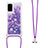 Funda Silicona Carcasa Goma Bling-Bling con Acollador Cordon Lanyard S03 para Samsung Galaxy S20