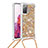 Funda Silicona Carcasa Goma Bling-Bling con Acollador Cordon Lanyard S03 para Samsung Galaxy S20 FE (2022) 5G