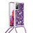 Funda Silicona Carcasa Goma Bling-Bling con Acollador Cordon Lanyard S03 para Samsung Galaxy S20 FE (2022) 5G