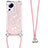 Funda Silicona Carcasa Goma Bling-Bling con Acollador Cordon Lanyard S03 para Xiaomi Civi 2 5G