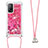 Funda Silicona Carcasa Goma Bling-Bling con Acollador Cordon Lanyard S03 para Xiaomi Mi 10T 5G