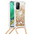 Funda Silicona Carcasa Goma Bling-Bling con Acollador Cordon Lanyard S03 para Xiaomi Mi 10T Pro 5G