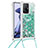 Funda Silicona Carcasa Goma Bling-Bling con Acollador Cordon Lanyard S03 para Xiaomi Mi 11T 5G