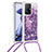 Funda Silicona Carcasa Goma Bling-Bling con Acollador Cordon Lanyard S03 para Xiaomi Mi 11T 5G