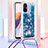 Funda Silicona Carcasa Goma Bling-Bling con Acollador Cordon Lanyard S03 para Xiaomi Redmi 11A 4G